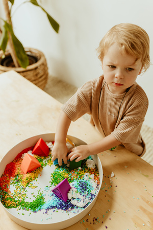 Jellystone, Tacka sensoryczna Play Tray Sage 2w1 pojemnik kolor zielony
