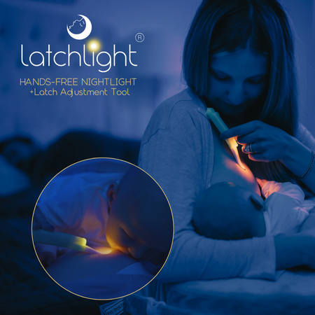 LatchLight, Innowacyjna lampka nocna nie zaburzająca fazy snu, przenośna, z klipsem i światłem kierunkowym