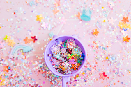 Glo Pals - FAIRY Fun Fillers Wkład, figurki, brokaty i barwniki do słoików, zabaw sensorycznych