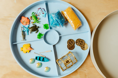 Jellystone, Zestaw sensoryczny Podwodny Świat, wkład do tacki sensorycznej Play Tray
