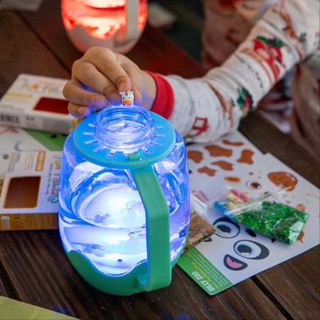 Glo Pals, ZOO Sensory Set, Sensory Jar with Magical Fillers and Stickers