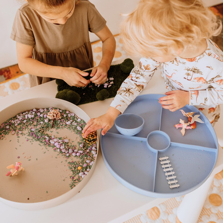 Jellystone, Tacka sensoryczna Play Tray Soft Blue 2w1 pojemnik niebieski