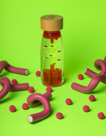 Petit Boum, sensory bottle, two-phase MOVE Spiral Pink