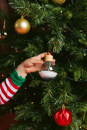 Petit Boum, Zestaw 3 bombek, kolekcja świąteczna, ręcznie tworzone bombki do stroików