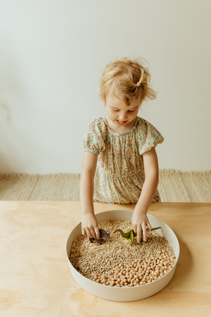 Jellystone, Tacka sensoryczna Play Tray Sage 2w1 pojemnik kolor zielony