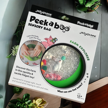 Jellystone, Sensoryczny dysk z figurkami A-Ku-Ku! Peekaboo, motyw Farma