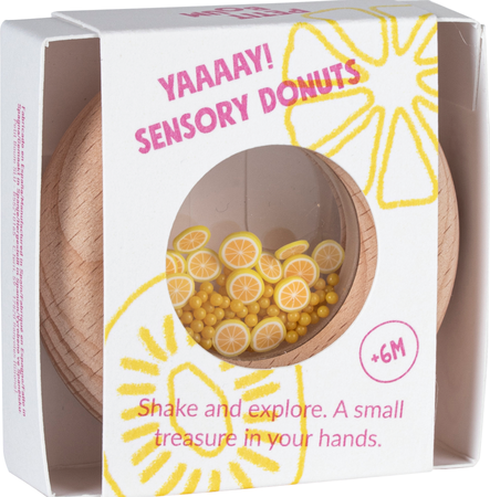 Petit Boum, Drewniana grzechotka sensoryczna, Cytryna