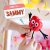 Glo Pals, Postać do kąpieli Sammy - zestaw z dwiema kostkami sensorycznymi świecącymi w wodzie