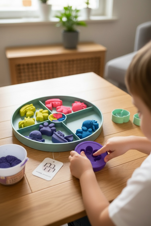 Jellystone, Tacka sensoryczna Play Tray Sage 2w1 pojemnik kolor zielony