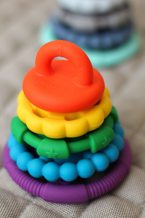 Jellystone, Silikonowa piramida, gryzaki krążki, Rainbow, Tęcza