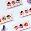 Oh Flossy, Zestaw 3 lakierów do paznokci PINK PAMPER 3 x 12 ml, bio brokat, roślinna formuła 