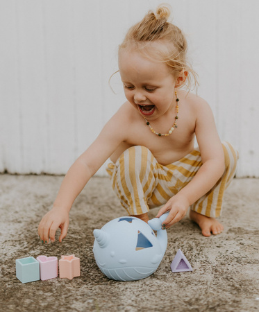 Jellystone, Narwhal Shape Sorter, PASTEL