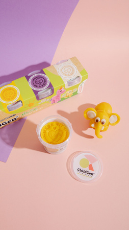 PLAY DOUGH ECOCUP 4 PCS - UNICORNS