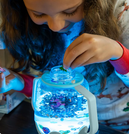 Glo Pals, ZOO Sensory Set, Sensory Jar with Magical Fillers and Stickers