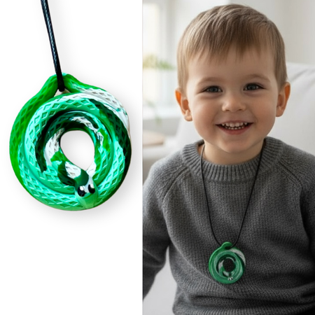 Jellystone, Gryzak terapeutyczny, antystresowy naszyjnik – Leśny Wąż