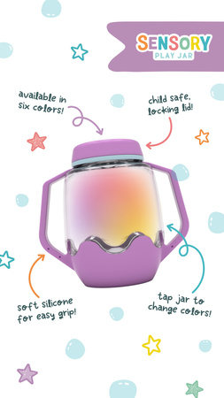 Glo Pals, Sensory Play Jar- Stardust