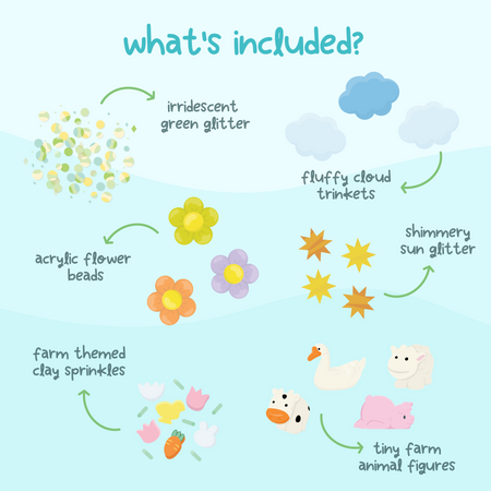 Glo Pals, Magical Sensory Jar Add-Ins, FARM