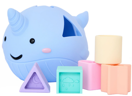 Jellystone, Narwhal Shape Sorter, PASTEL