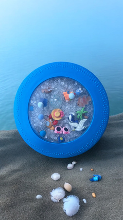 Jellystone, Sensoryczny dysk z figurkami A-Ku-Ku! Peekaboo, motyw Plaża
