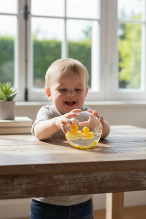 Petit Boum Happy Bubbles – kula sensoryczna Kaczuszka