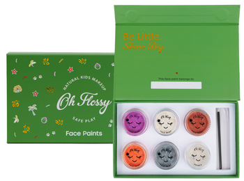 Oh Flossy, Wild Wonders Kids Face Paint Set with Glitter, Bio Glitter, Plant-Based Formula