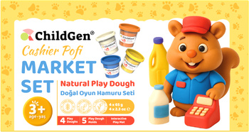 ChildGen, PAW PALS Kasjer Pofi zestaw kreatywny 4 ciastoliny, foremki, mata Market - Sklep