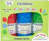 ChildGen Washable Finger Paint 3x 350ml- BLUE-RED-GREEN