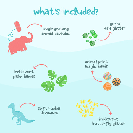 Glo Pals, Magical Sensory Jar Add-Ins, SAFARI