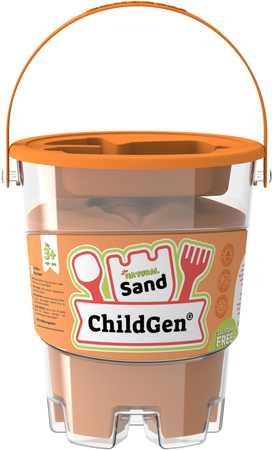 ChildGen, Piasek kinetyczny, 100% naturalny, 500g, kolor POMARAŃCZOWY