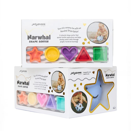 Jellystone, Narwhal Shape Sorter, PASTEL