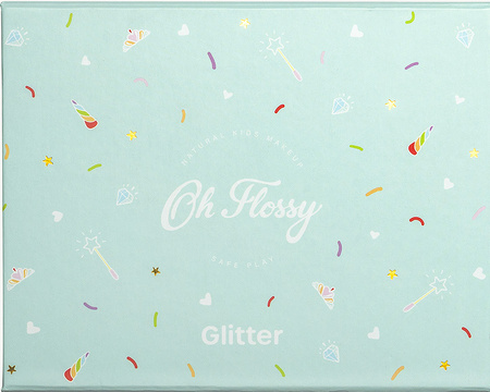 Oh Flossy, Brokatowy zestaw do malowania twarzy SPARKLY, bio brokat, roślinna formuła 