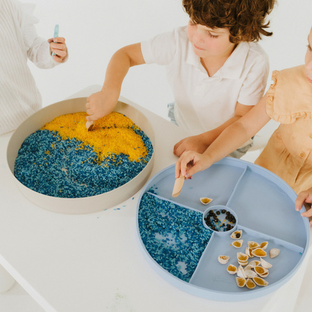 Jellystone, Tacka sensoryczna Play Tray Soft Blue 2w1 pojemnik niebieski