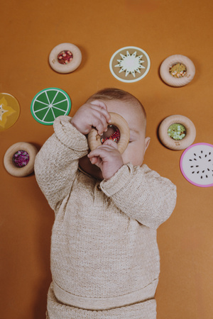 Petit Boum, Sensory Rattle, Watermelon