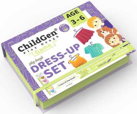 ChildGen, Zestaw kreatywny MODA - ubieranki i fryzury, 100% naturalna ciastolina i akcesoria