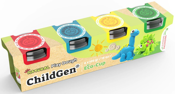 PLAY DOUGH ECOCUP 4 PCS - DINOSAUR