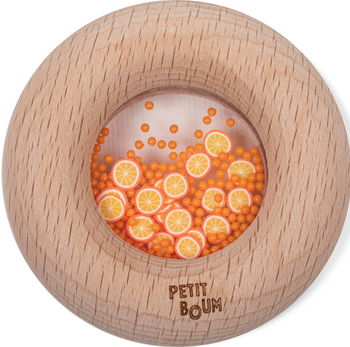 Petit Boum, Drewniana grzechotka sensoryczna, Pomarańcza