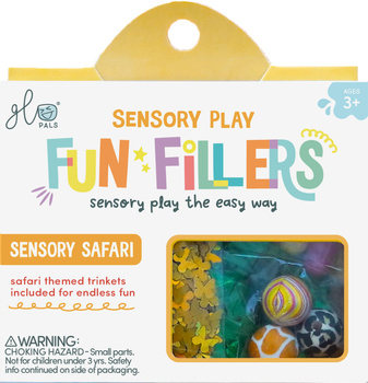 Glo Pals - SAFARI Fun Fillers Wkład, figurki, brokaty i barwniki do słoików, zabaw sensorycznych