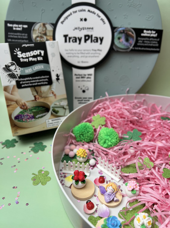 Jellystone, Zestaw sensoryczny Zaczarowany Ogród, wkład do tacki sensorycznej Play Tray