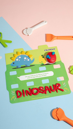 PLAY DOUGH ECOCUP 4 PCS - DINOSAUR