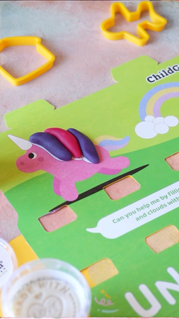 PLAY DOUGH ECOCUP 4 PCS - UNICORNS