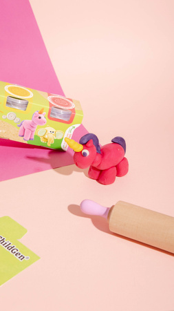 PLAY DOUGH ECOCUP 4 PCS - UNICORNS
