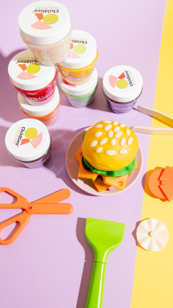 ChildGen Natural Playdough - Trio (yellow, pink, and orange)