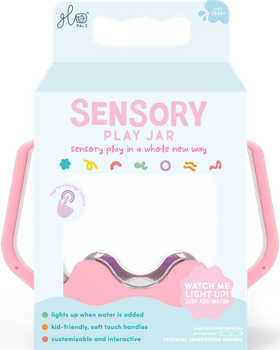 Glo Pals, Słoik sensoryczny do napełnienia wodą, kolor różowy, Bubble Gum