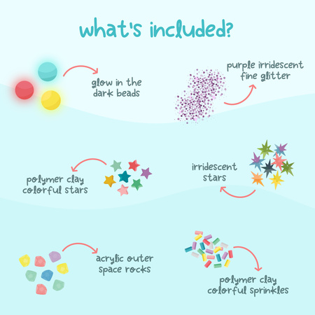 Glo Pals, Magical Sensory Jar Add-Ins, SPACE