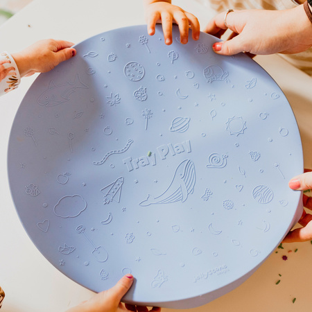 Jellystone, Tacka sensoryczna Play Tray Soft Blue 2w1 pojemnik niebieski