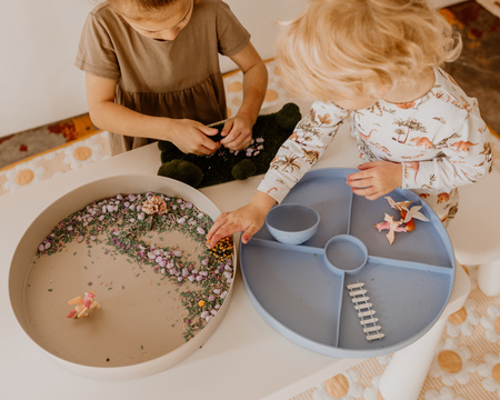 Jellystone, Tacka sensoryczna Play Tray Soft Blue 2w1 pojemnik niebieski