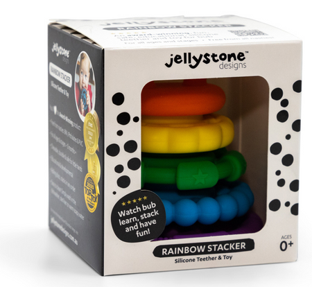 Jellystone, Silikonowa piramida, gryzaki krążki, Rainbow, Tęcza