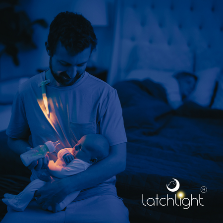 LatchLight, Innowacyjna lampka nocna nie zaburzająca fazy snu, przenośna, z klipsem i światłem kierunkowym