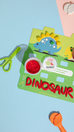 PLAY DOUGH ECOCUP 4 PCS - DINOSAUR