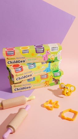 PLAY DOUGH ECOCUP 4 PCS - UNICORNS